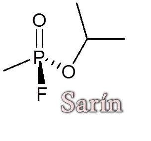 Sarín, estructura molecular , Deciencias.me, Estructura molecular del compuesto del Gas Sarín