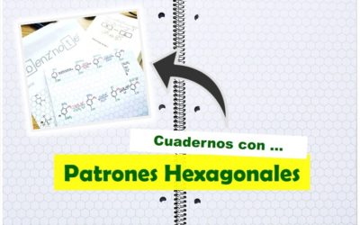 Cuadernos de hojas con patrones hexagonales semitransparentes para Química y Bioquímica