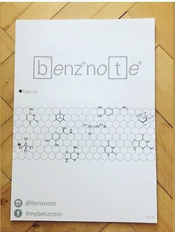 Cuaderno con Dibujo Hexagonal para Química y Bioquímica - Benznote