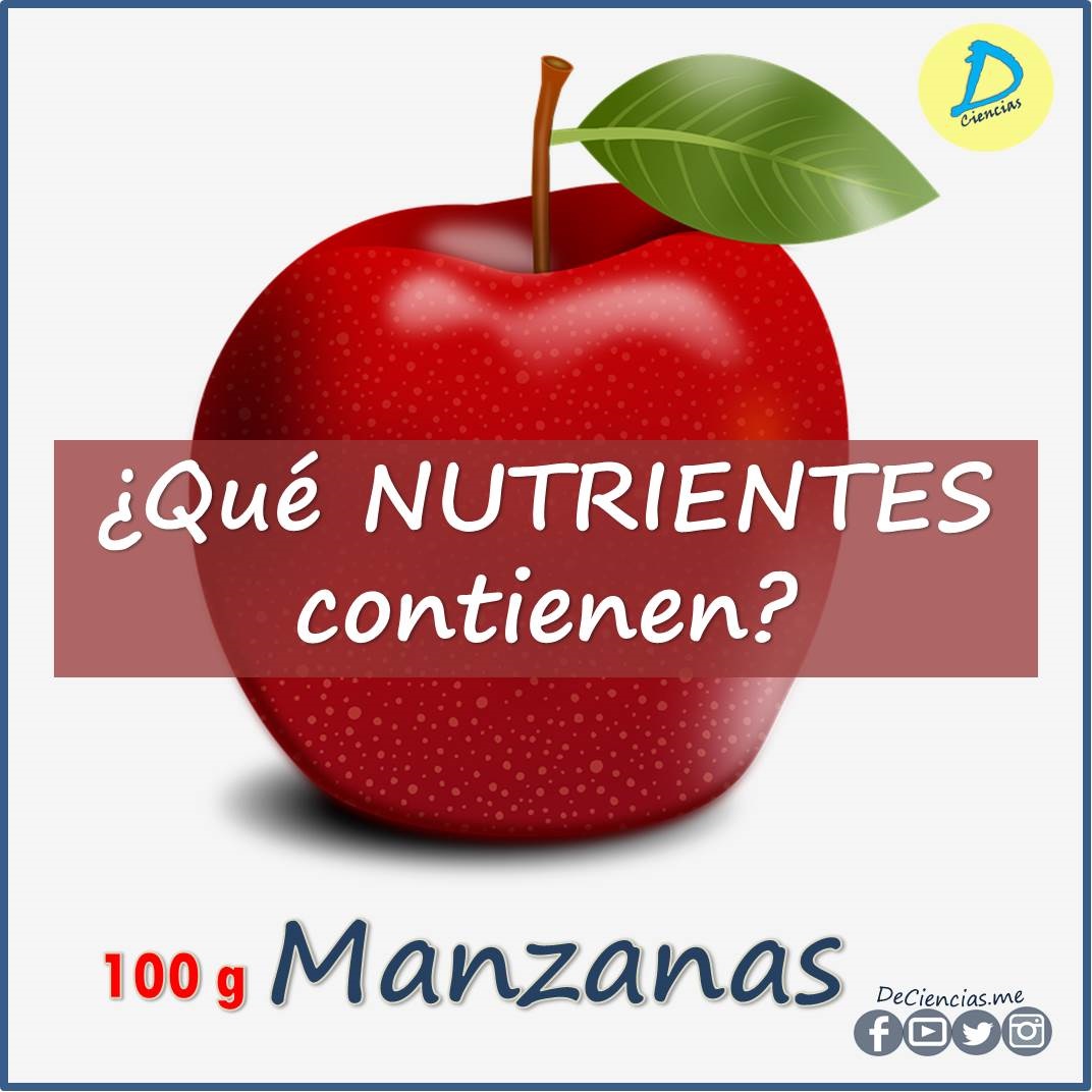 ¿Cuáles son los NUTRIENTES de las manzanas?