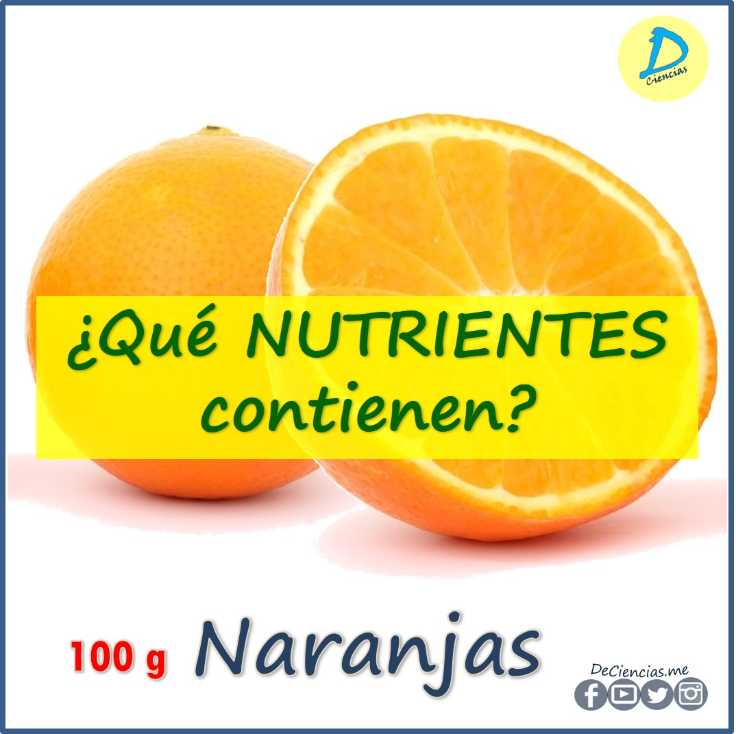 ¿Cuáles son los NUTRIENTES de las Naranjas?